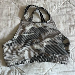 Gray camo Onzie sports bra size medium/large